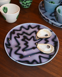 Frizbee Ceramics Blue Ice Oyster Plate